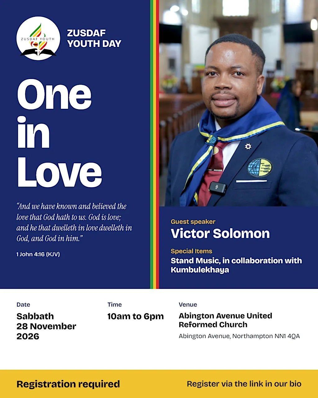ZUSDAF Youth Day - One in Love at Abington Avenue United Reformed Church