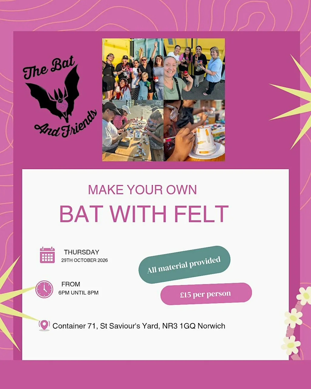 Make your own bat with felt at St Saviour's Yard