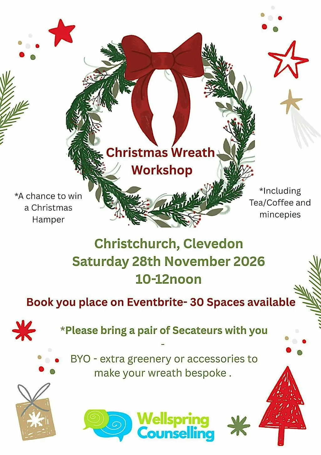 Christmas Wreath Workshop at Christchurch