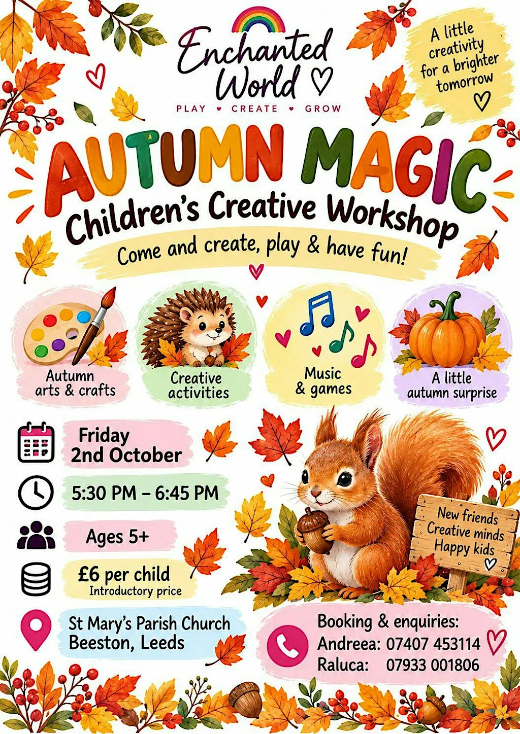 Autumn Magic – Children’s Creative Workshop | Beeston, Leeds