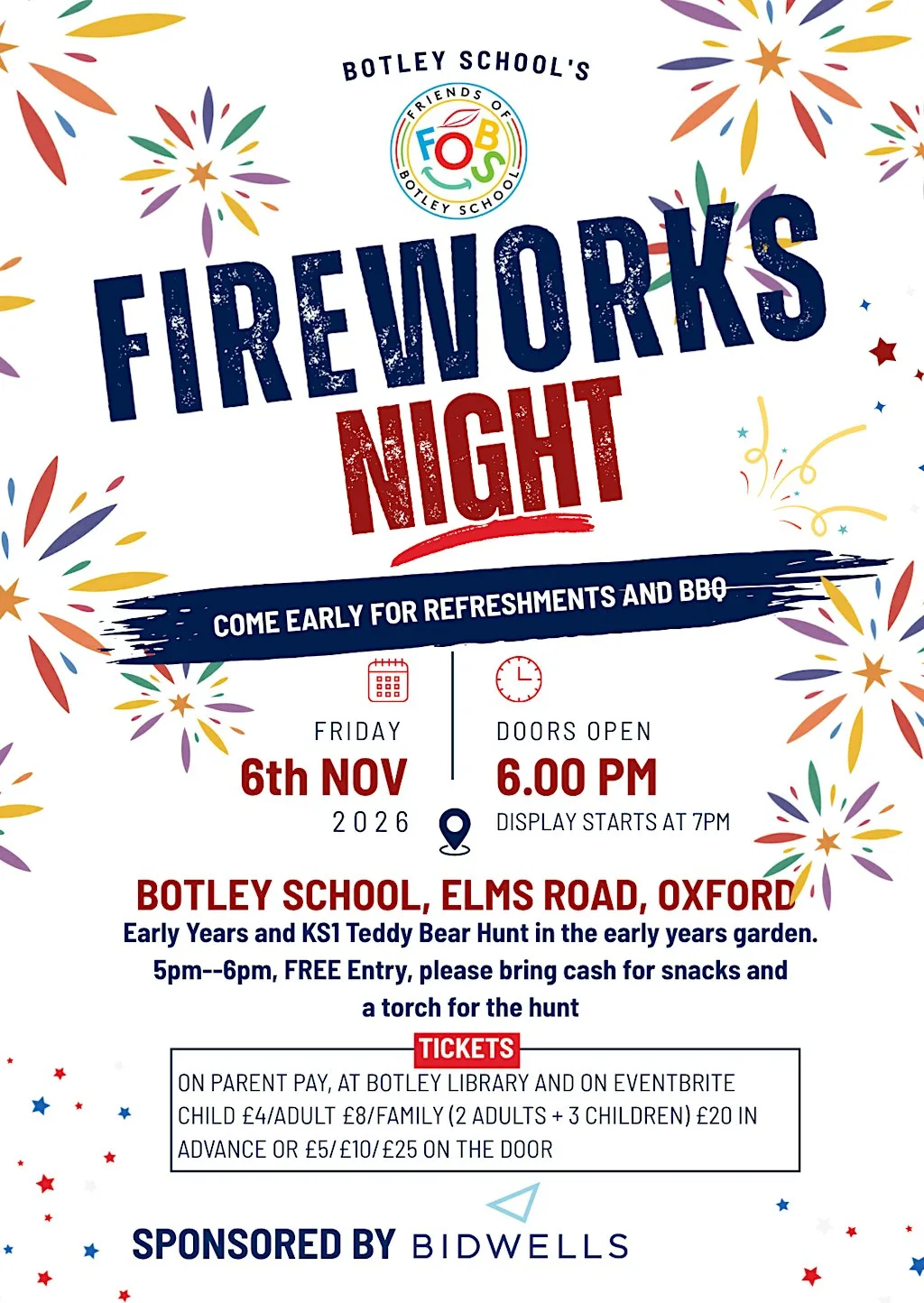 Botley School Fireworks Night - Oxford