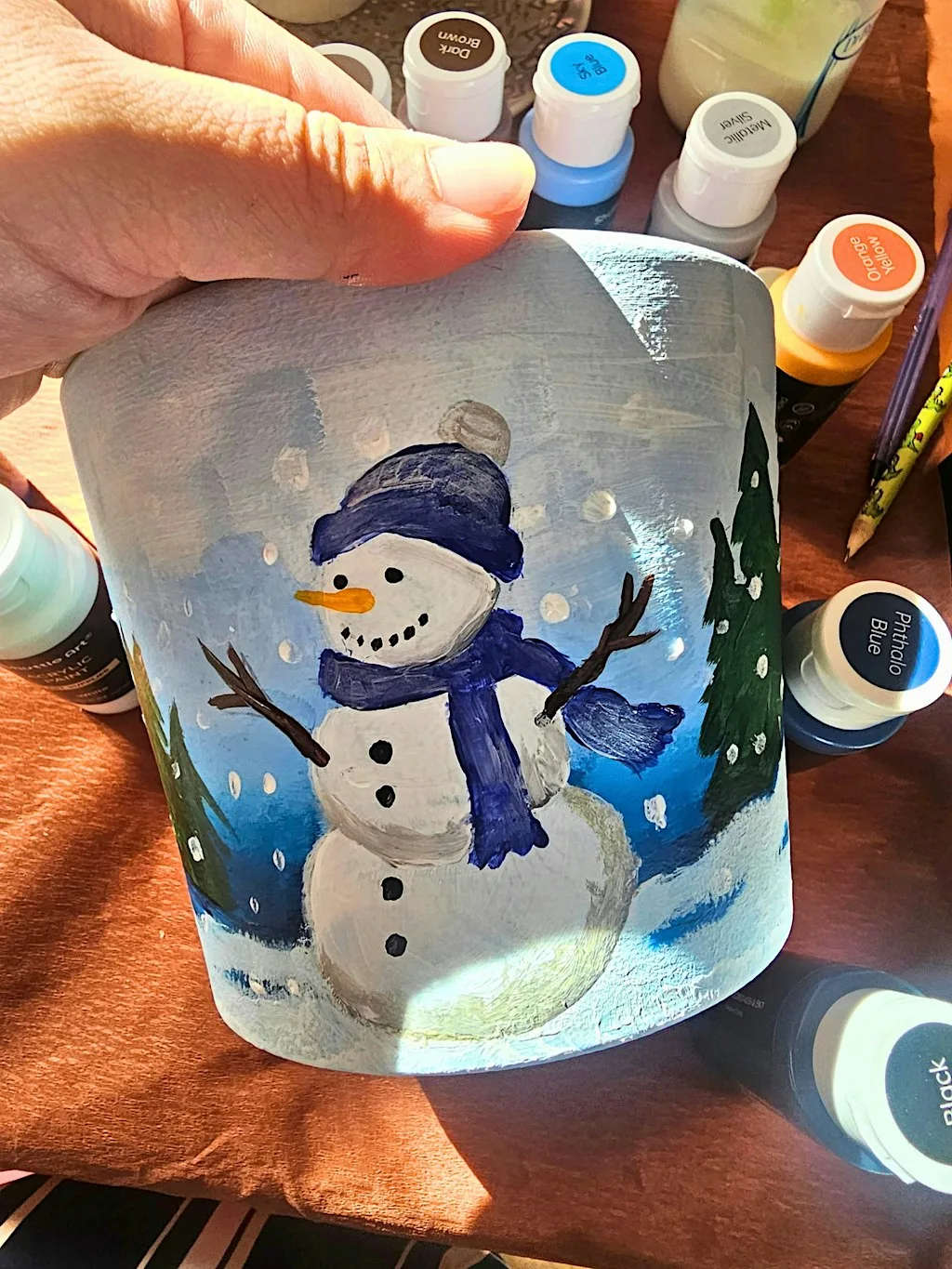 Paint A Pot Masterclass: Winter Snowman