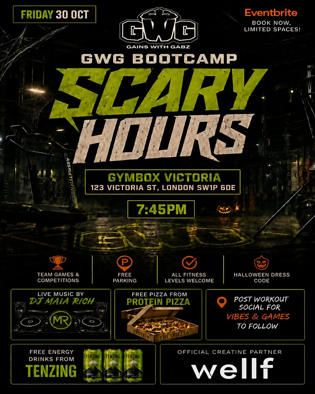 GWG Bootcamp: Scary Hours at Gymbox Victoria