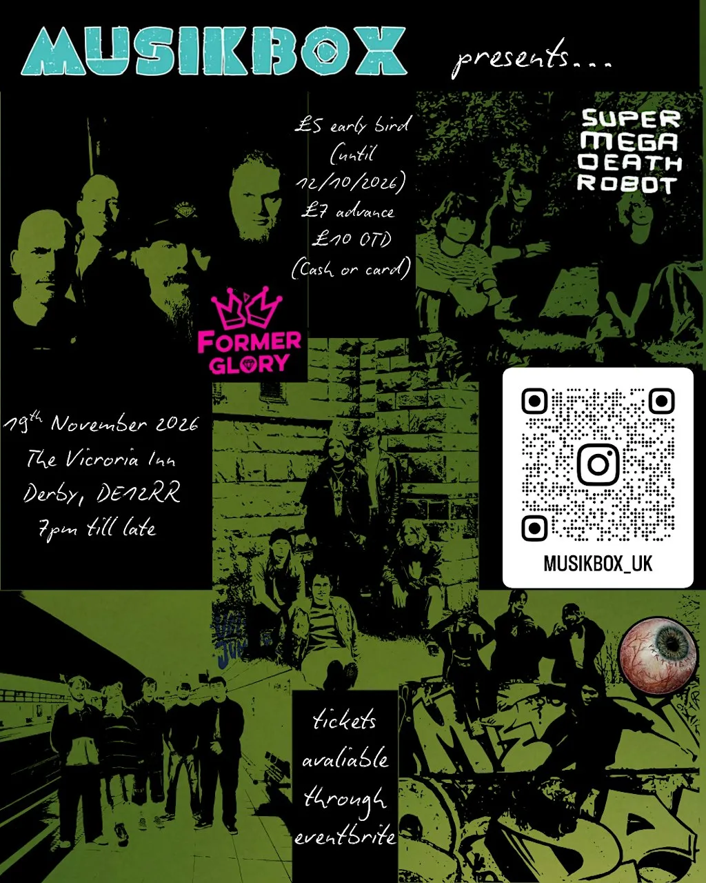 MUSIKBOX PRESENTS: Sinker, Former Glory, Parasight,Super Mega Death Robot at The Victoria Inn