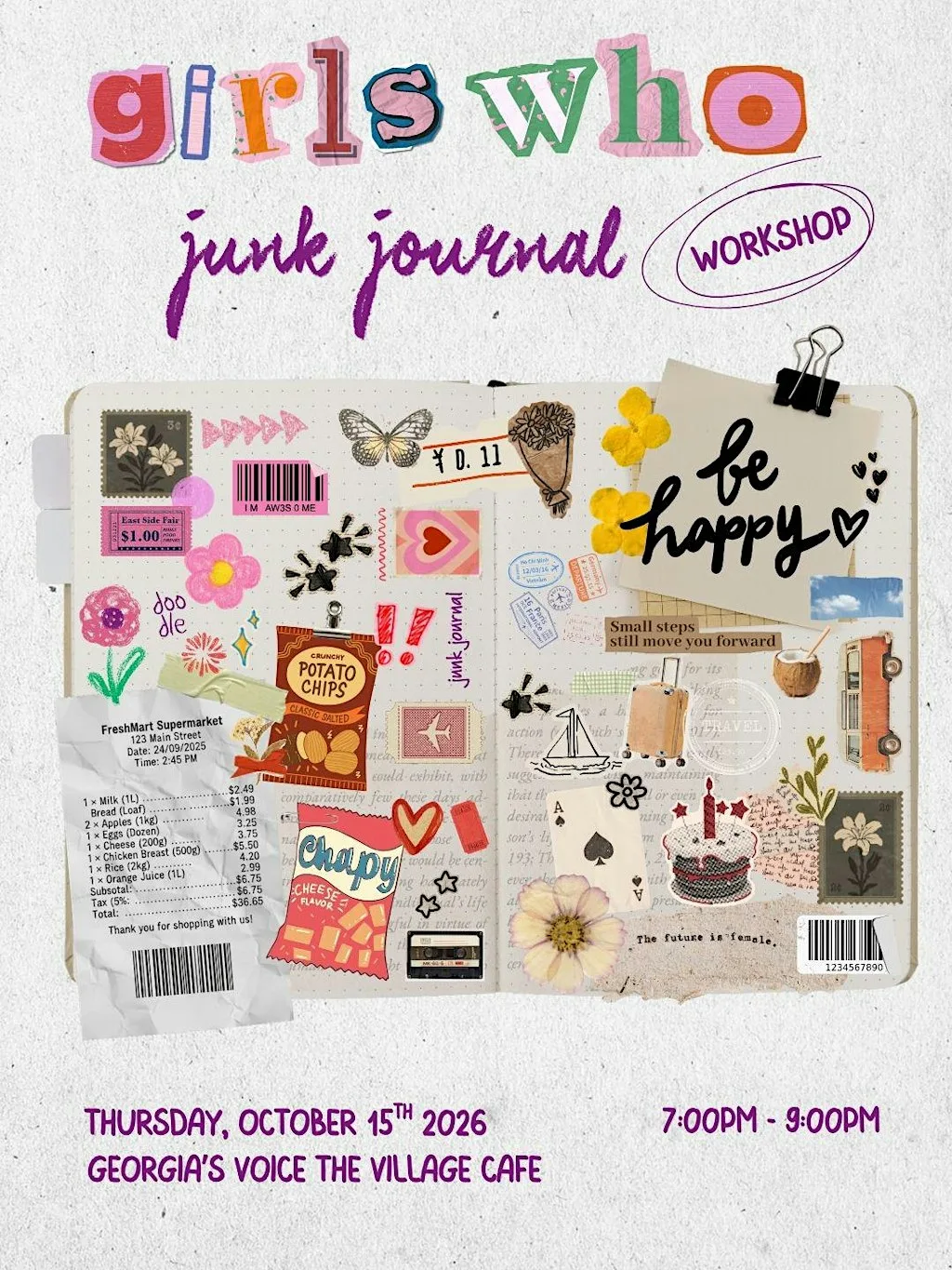 Girls Who Junk Journal at The Village Kitchen Cafe