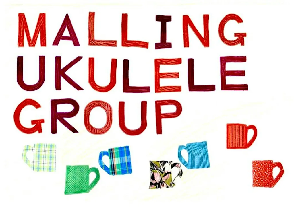 The Malling Ukulele Group in The Yard at The Yard