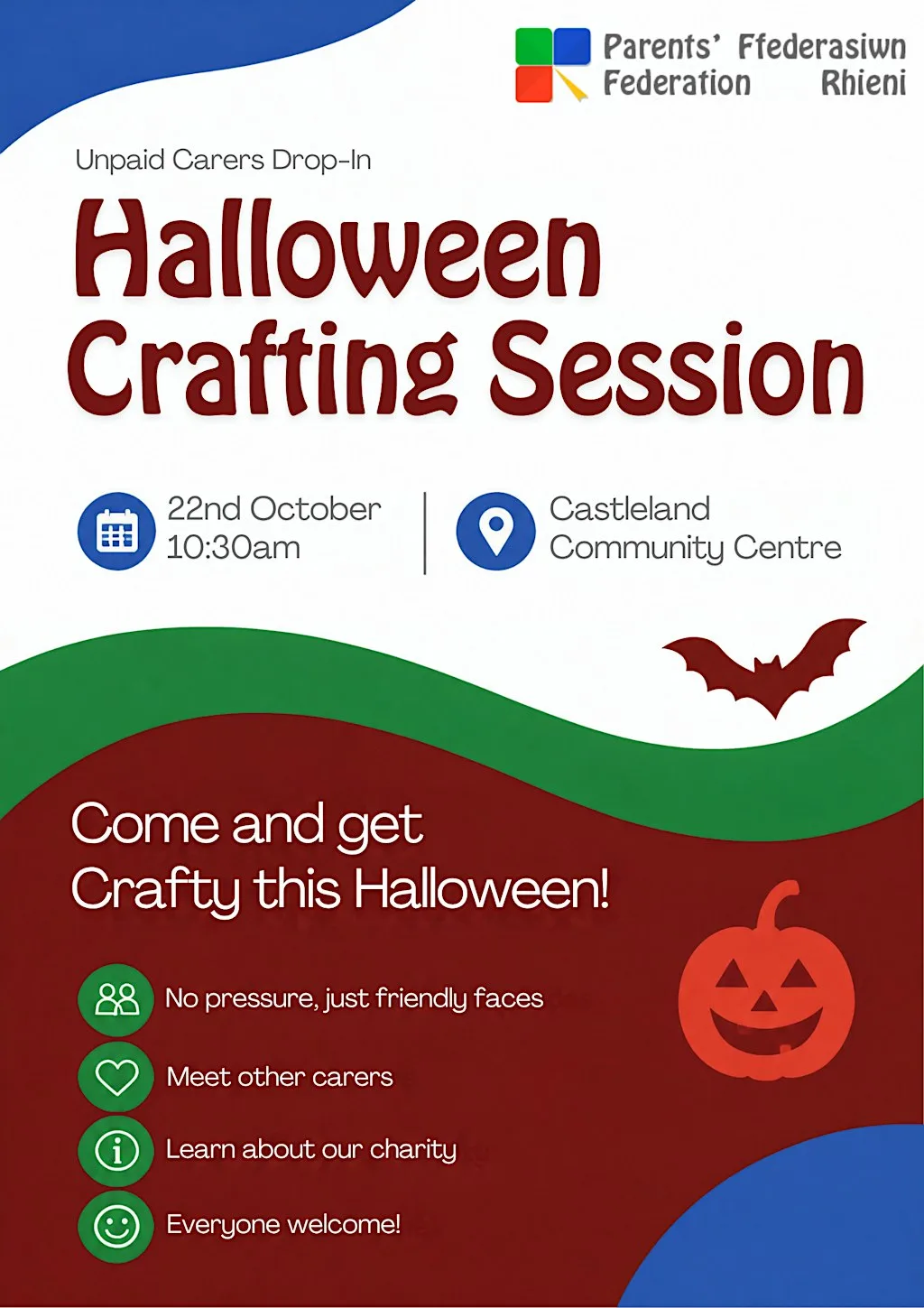 Halloween Craft Session at Castleland Community Centre