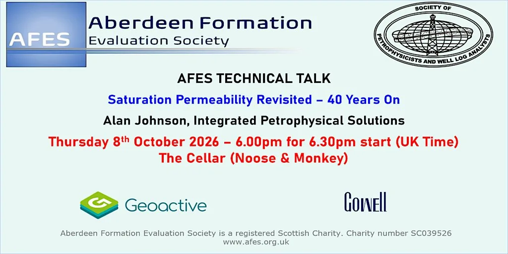 AFES October Talk & AGM - Alan Johnson