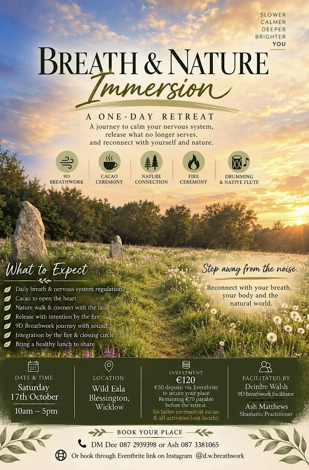 Breath & Nature Immersion- 1 Day Retreat. at Blessington Sailing Club