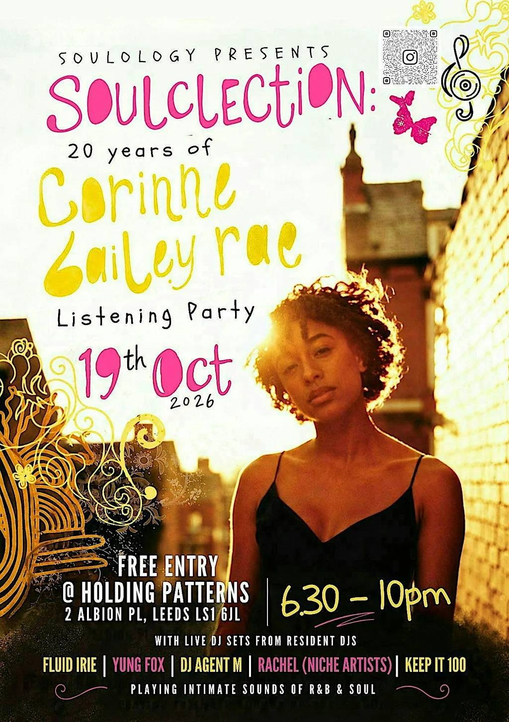 20 Years of Corinne Bailey Rae (Listening Party on vinyl & Live DJs) at Holding Patterns