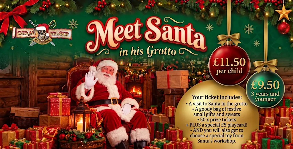 Meet Santa at Coral Island Blackpool 2026