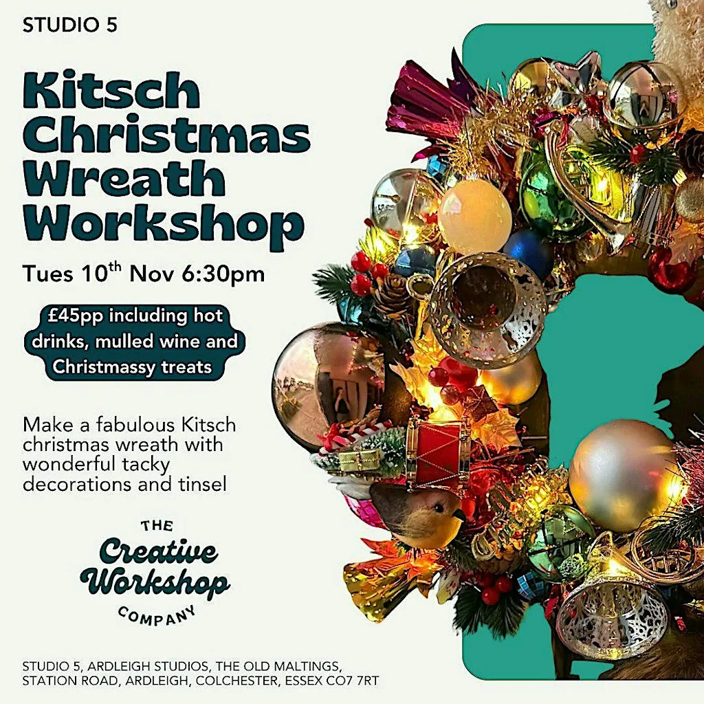 Kitsch Christmas Wreath Workshop at Studio 5