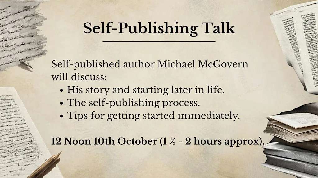 Self-Publishing Talk at Lucan Library