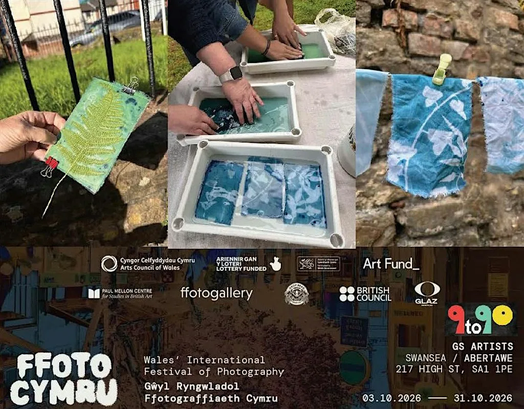 Ffoto Cymru workshop. Join artist Menna Buss to explore Cyanotype ! at GS Artists Swansea