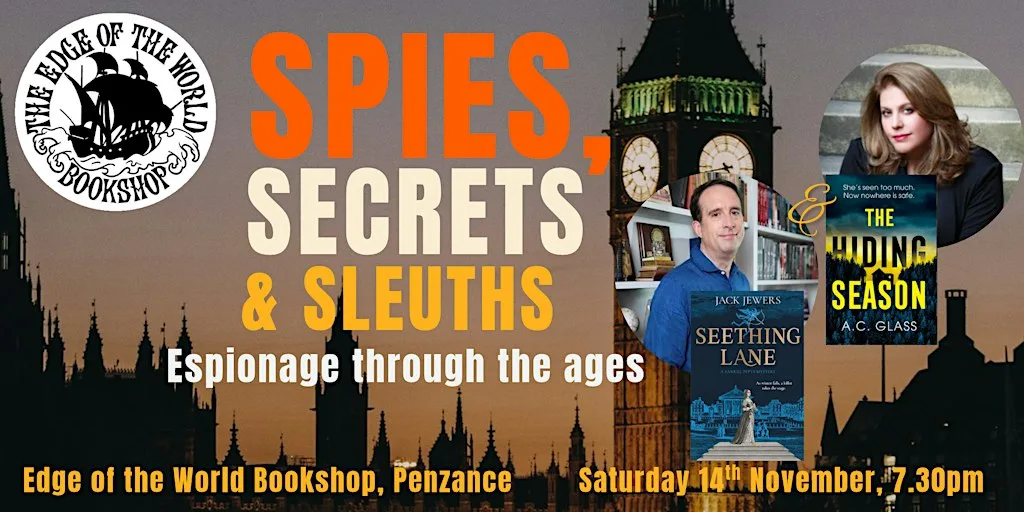 Spies, Secrets and Sleuths: An evening with Ava Glass and Jack Jewers at The Edge Of The World Bookshop