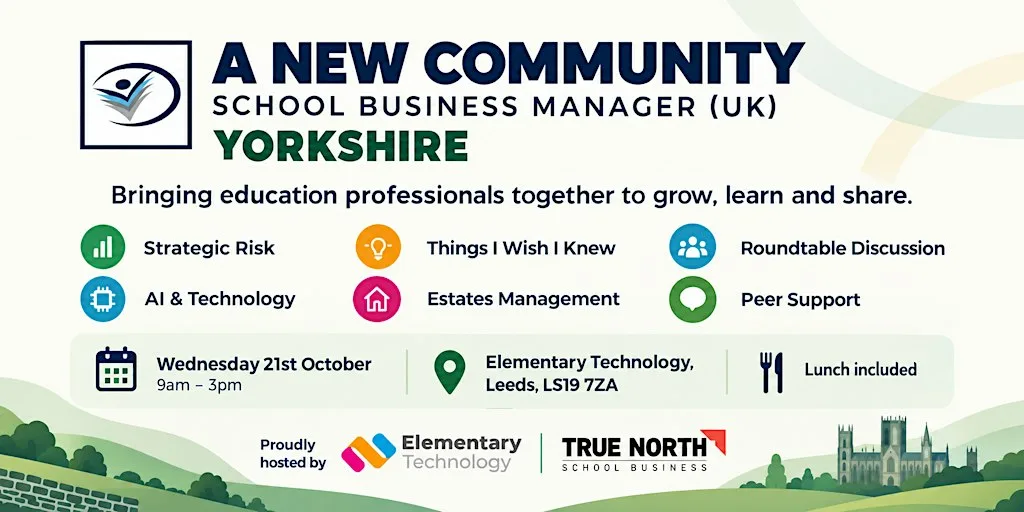 Yorkshire school business leaders we’re getting together and In Person ✨