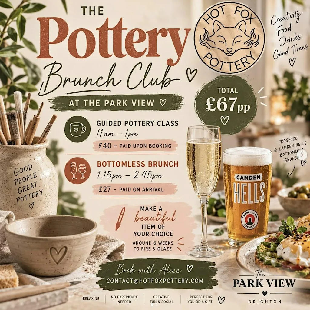 Pottery & Bottomless Brunch Club at The Park View