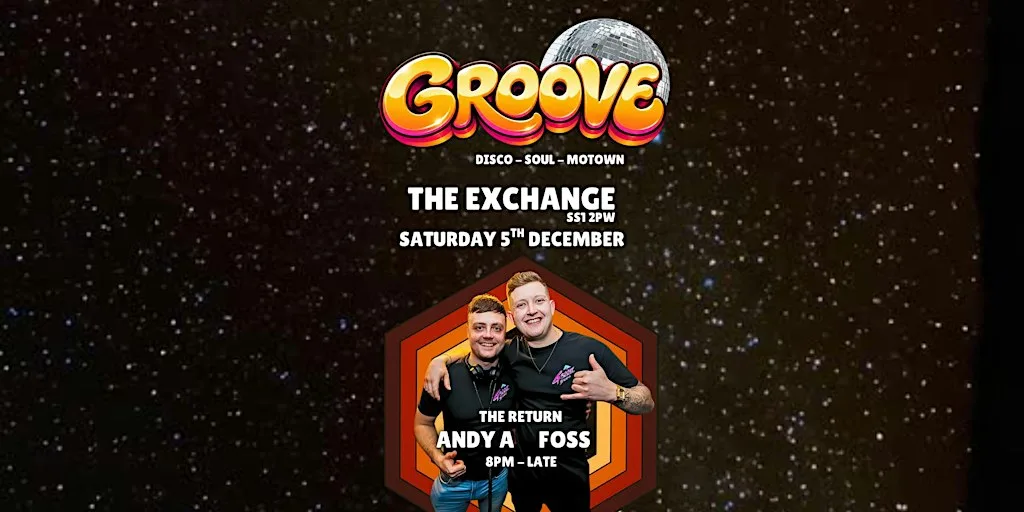 GROOVE – 70s & 80s Disco, Soul & Motown | The Groove Brothers Return at The Exchange Bar & Kitchen