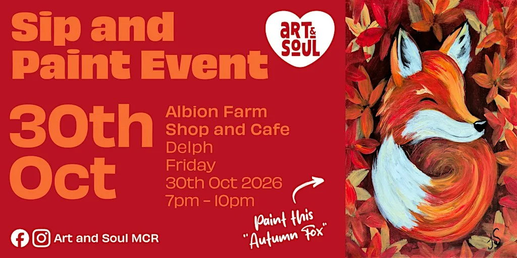 Sip and Paint Event at Albion Farm Shop and Cafe, Delph, Saddleworth at Albion Farm Shop & Cafe