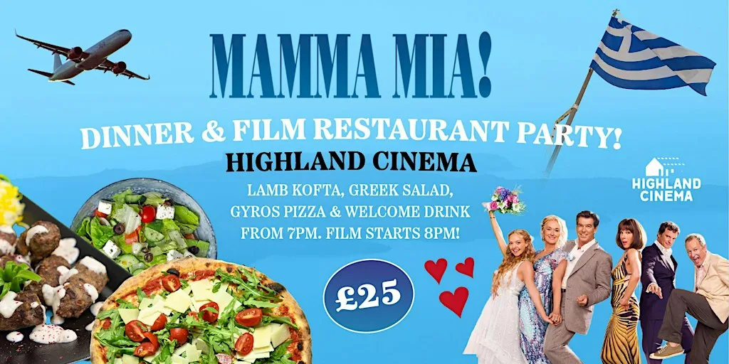 Mamma Mia Themed Dinner Party at Highland Cinema