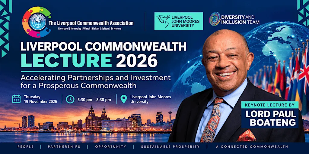 2026 Commonwealth Lecture at Liverpool John Moores University