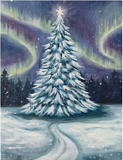 Christmas Paint and Sip Night at Aj’s Cocktail Bar