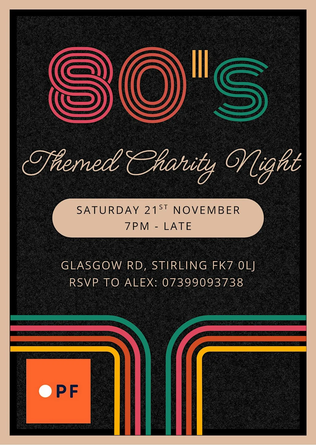 80's Themed Charity Night in aid for The Pituitary Foundation