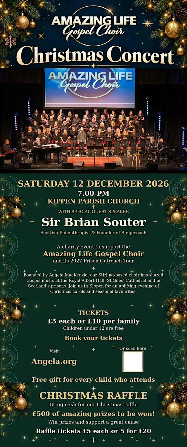 Amazing Life Gospel Choir Christmas Concert, Kippen Parish Church