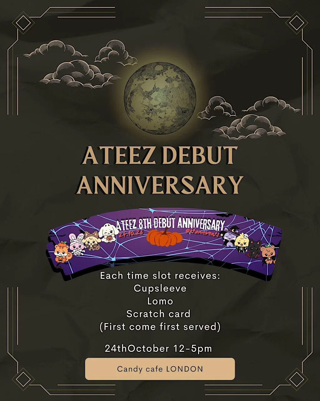 Ateez 8th Debut Anniversary cupsleeve