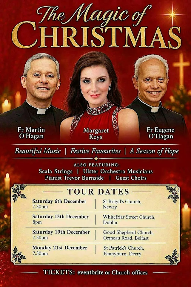 The Magic of Christmas with Margaret keys and the Priests (DUBLIN) at Whitefriar Street Church