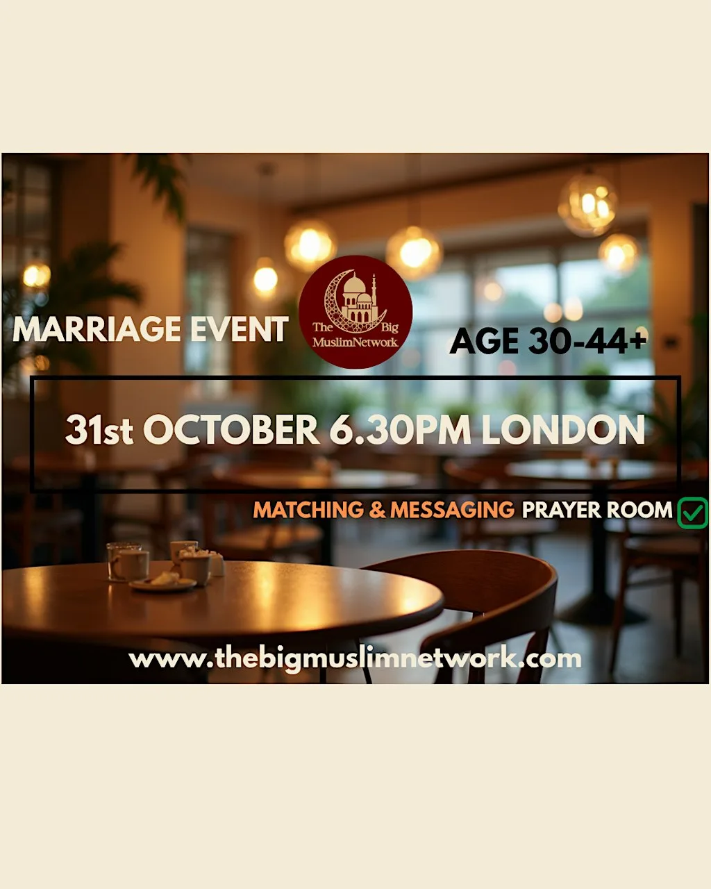 WEST LONDON | Ages 30-44+ | SINGLE MUSLIM MARRIAGE Event at Tollgate Gardens Community Centre