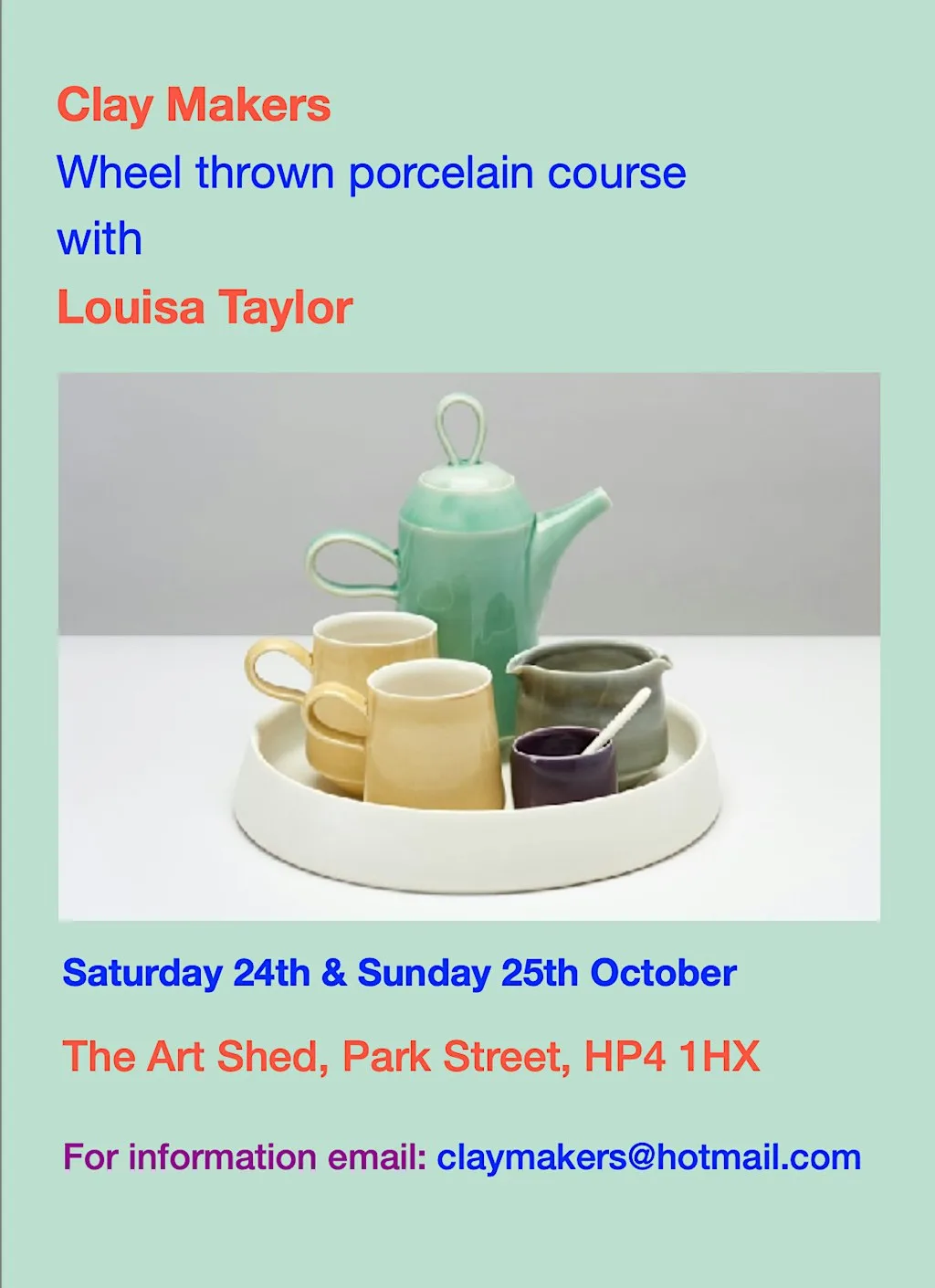 Wheel thrown Porcelain course with Louisa Taylor