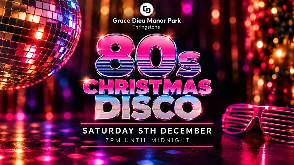 80s Christmas Disco at Grace Dieu Manor Park at Grace Dieu Manor Park