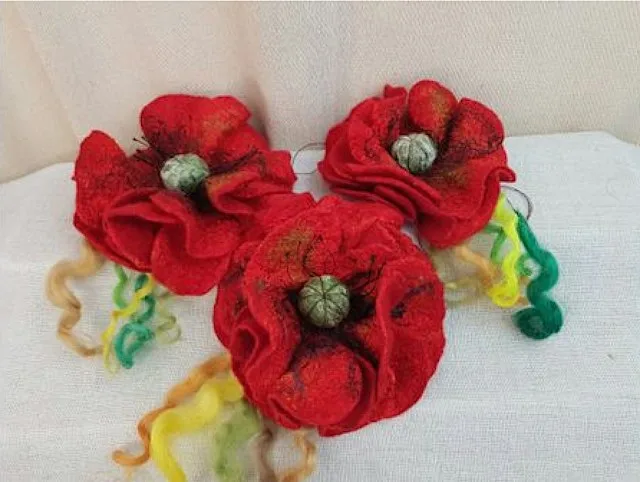 Poppy Wet Felting