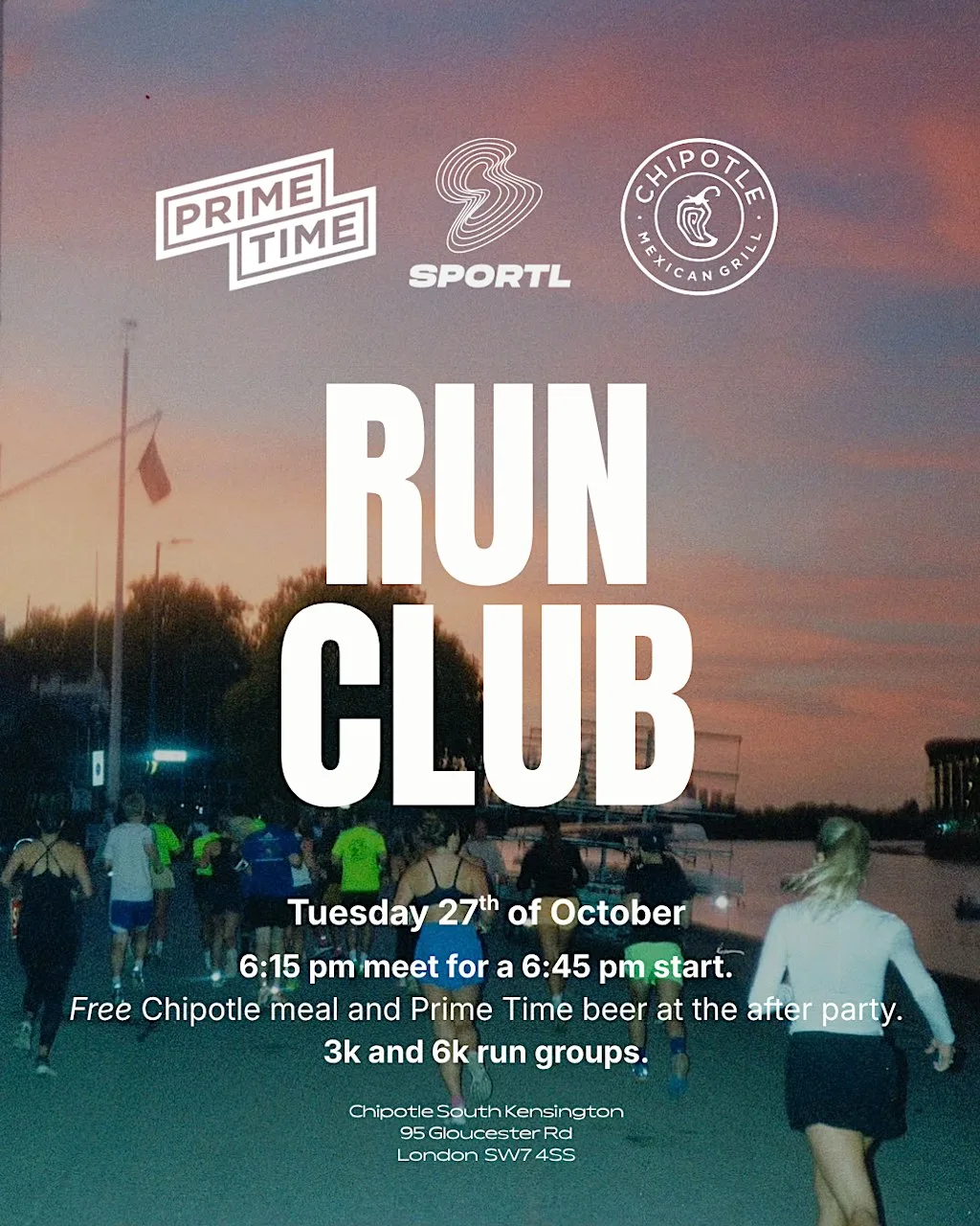 SPORTL Run Club x Chipotle x Prime Time