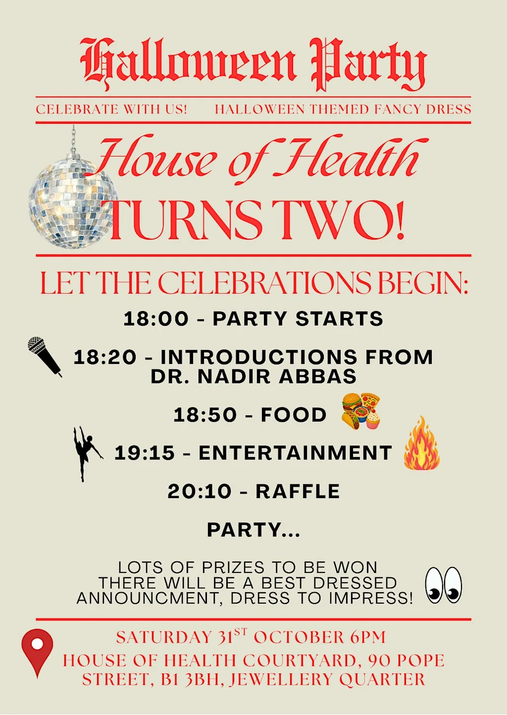 House of Health 2nd Anniversary Halloween Party at 90 Pope St