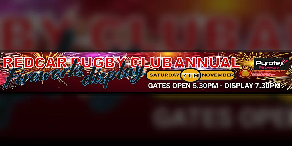 Redcar Rugby Club Fireworks Display 2026 at Redcar Rugby Union Football Club