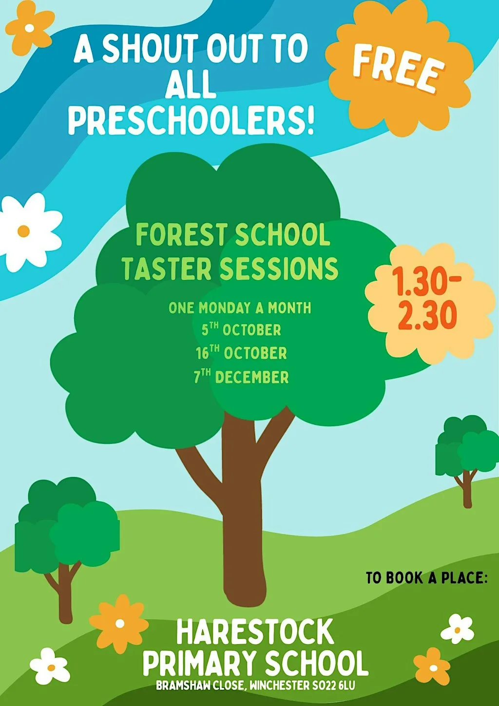 Free Forest School for Pre-School Children at Harestock Primary School