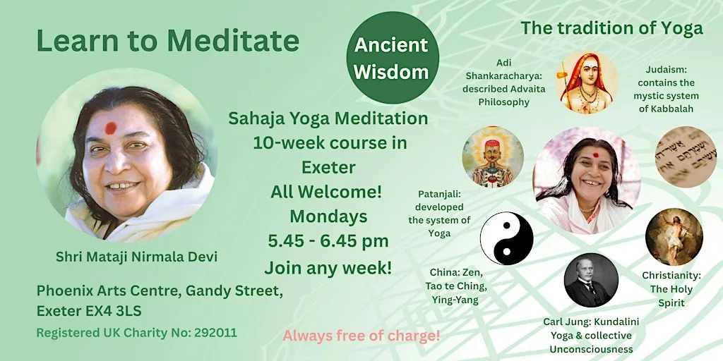 Learn to Meditate - Free 10 Week Course in Exeter - Ancient Wisdom at Exeter Phoenix