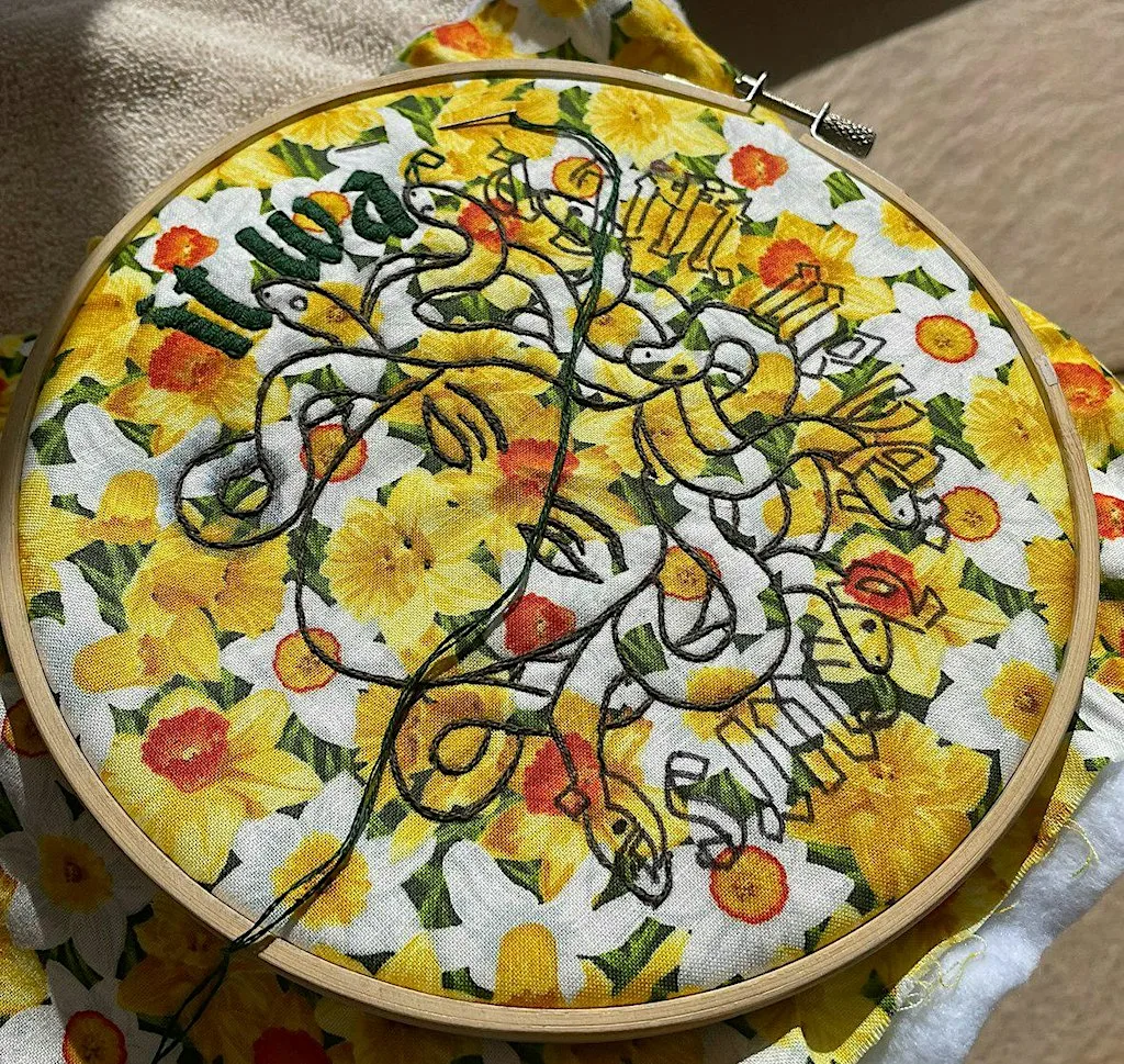 Embroidery Workshop: Medusa at Brighton Unitarian Church