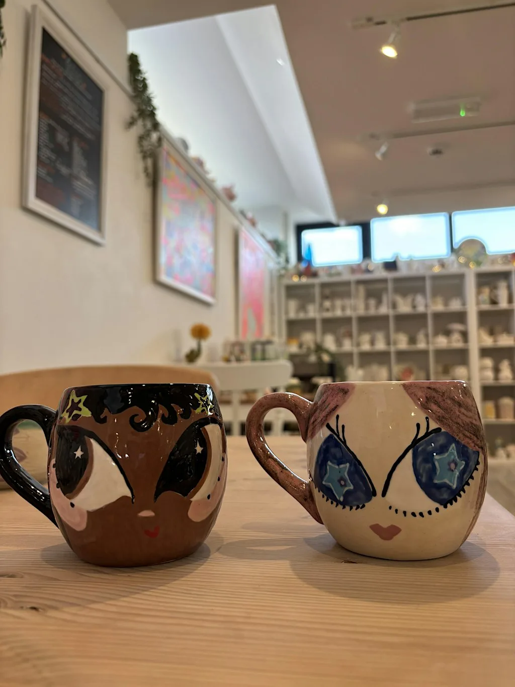 Mugshot and mocktail pottery painting at Eden Tearoom and Galleries
