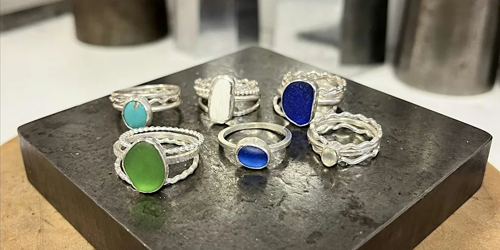Beginners Cabochon Stone Set Silver Ring at 15 Chapel Ln