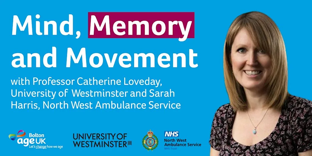 Mind, Memory and Movement Q&A at Auditorium, Bolton Central Library