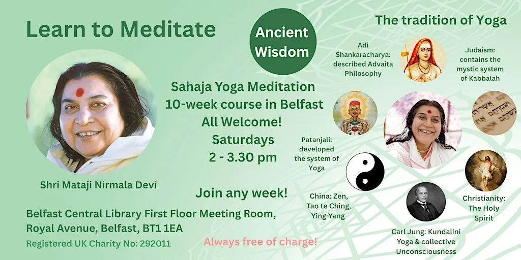 Learn to Meditate in Belfast - Free 10 Week Course - Ancient Wisdom at Belfast Central Library