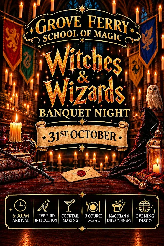18+ WIZARDS & WITCHES BANQUET NIGHT at Grove Ferry Inn