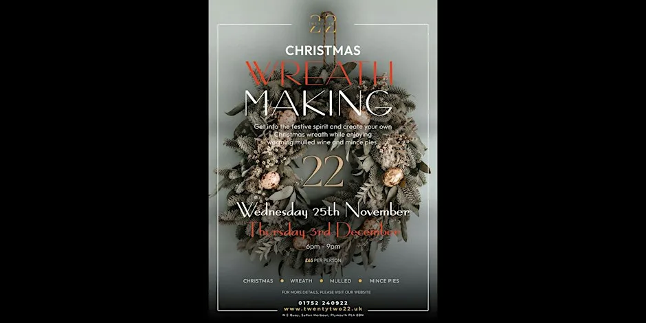 Christmas Wreath Making at Twenty Two 22