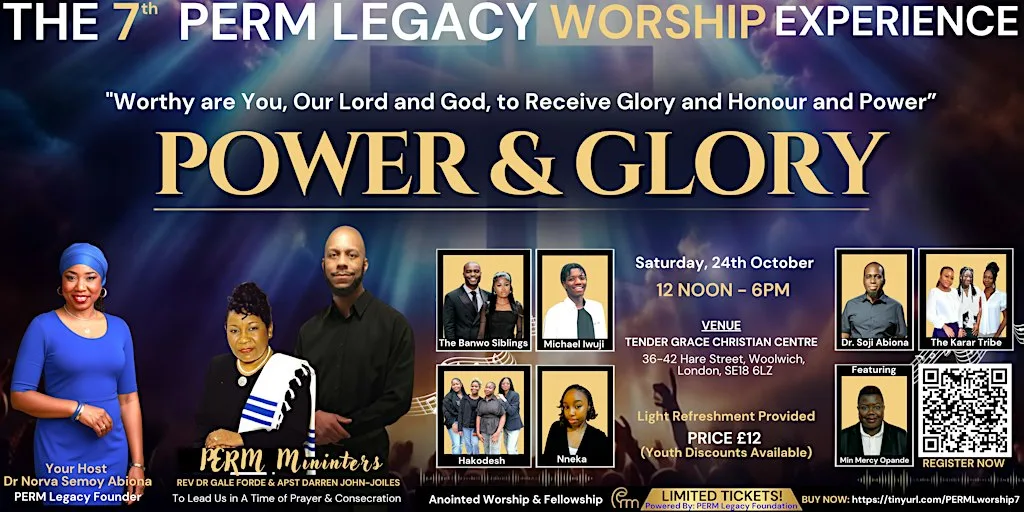 Legacy Worship Experience at Tender Grace Christian Centre, Woolwich 36–42 Hare Street, London.