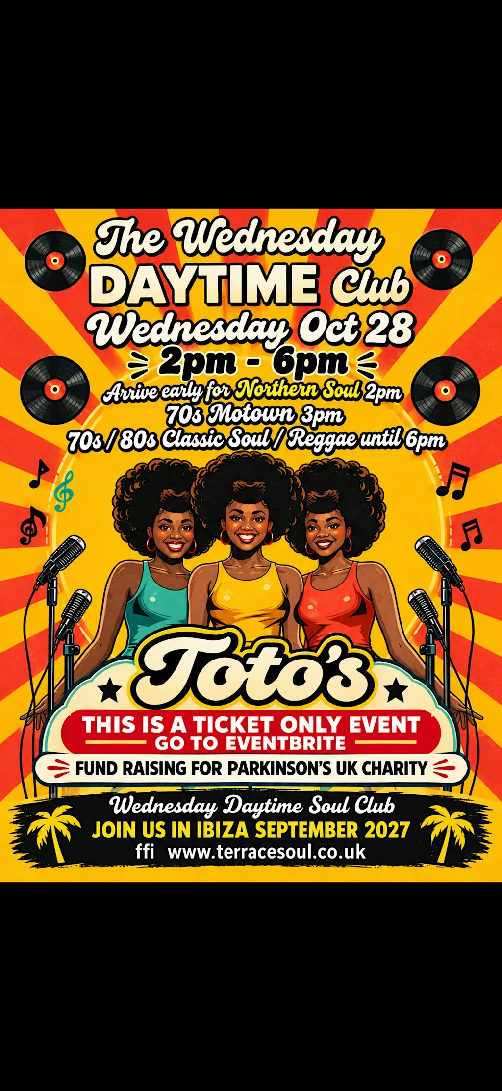 WEDNESDAYTIME SOUL CLUB 28 Oct at Totos By The River