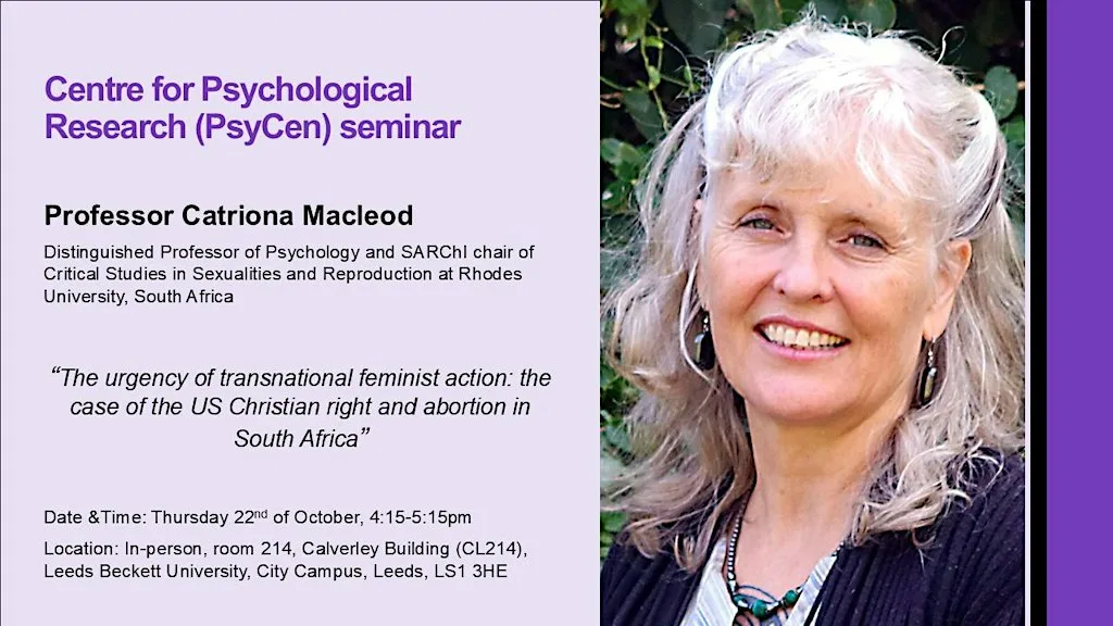 Centre for Psychological Research (PsyCen) seminar at Calverley Building, room 214 (CL214)