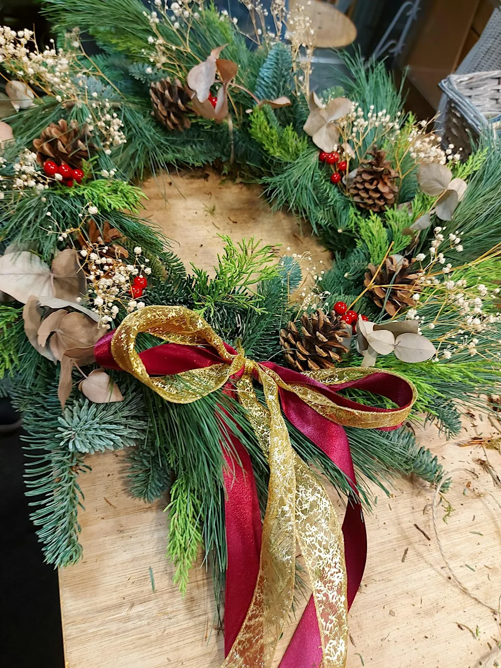 Christmas Wreath Making with Margaret Raymond Florist at Margaret Raymond Florist